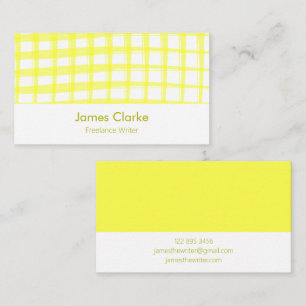 Simply Modern Yellow Lattice Design Business Card