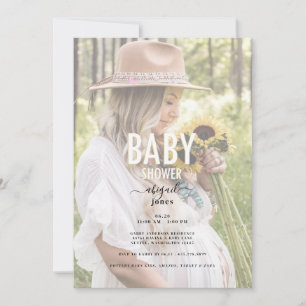 Simply Mum Baby Shower Photo Invitation