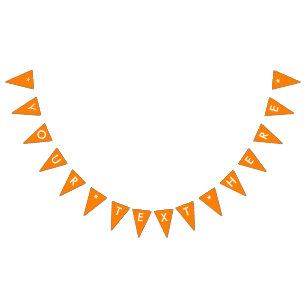 Simply Orange Solid Colour Customise It Bunting