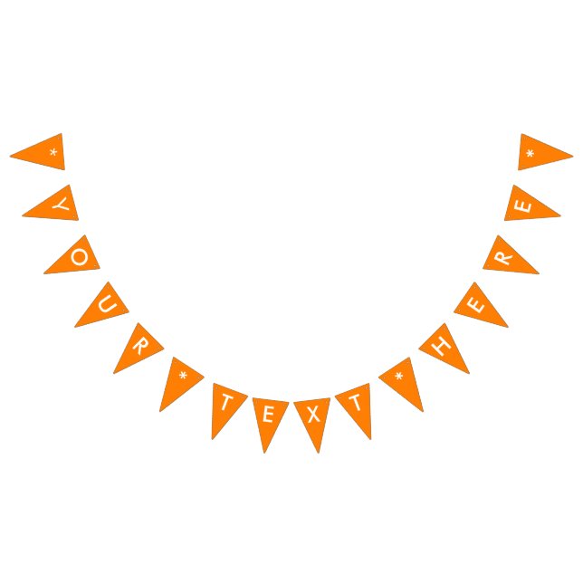 Simply Orange Solid Colour Customise It Bunting (All)