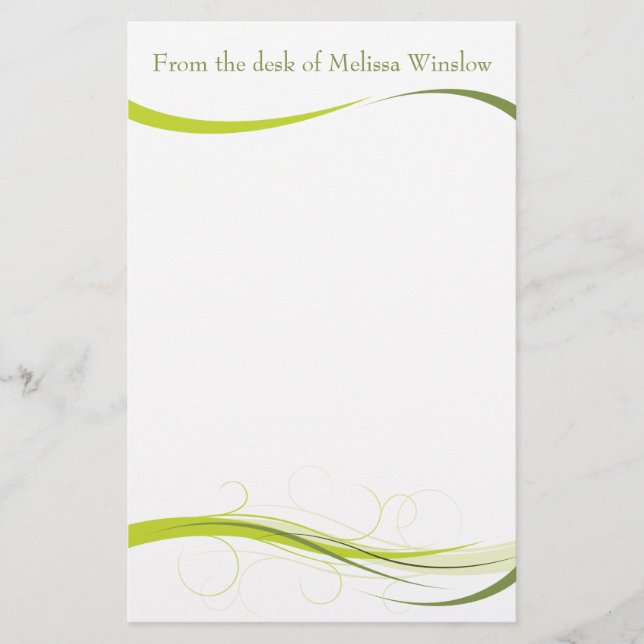 Simply Organic Flowers 5.5" x 8.5" Stationery (Front)