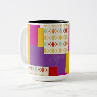 Simply Patterned Two-Tone Coffee Mug
