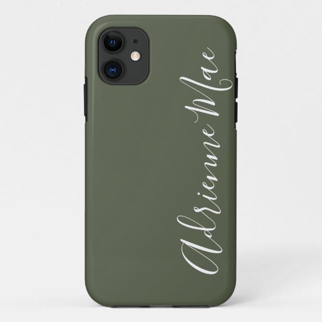 Simply Personalised Chive Green Case-Mate iPhone Case (Back)