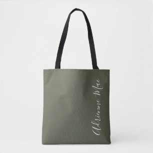 Simply Personalised Chive Green Tote Bag