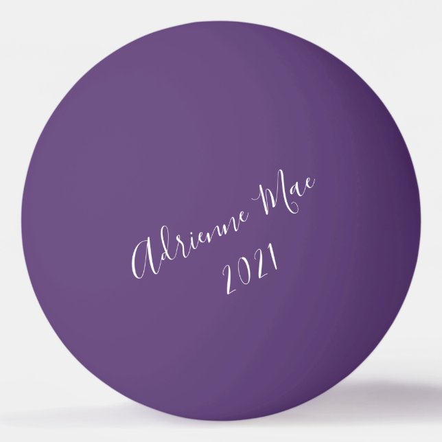 Simply Personalised Purple Ping Pong Ball (Front)