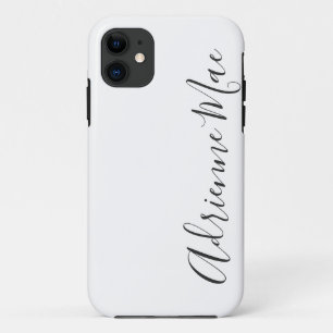 Simply Personalised White & Charcoal iPhone 11 Case