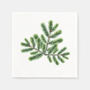Simply Pine Greenery  Napkin