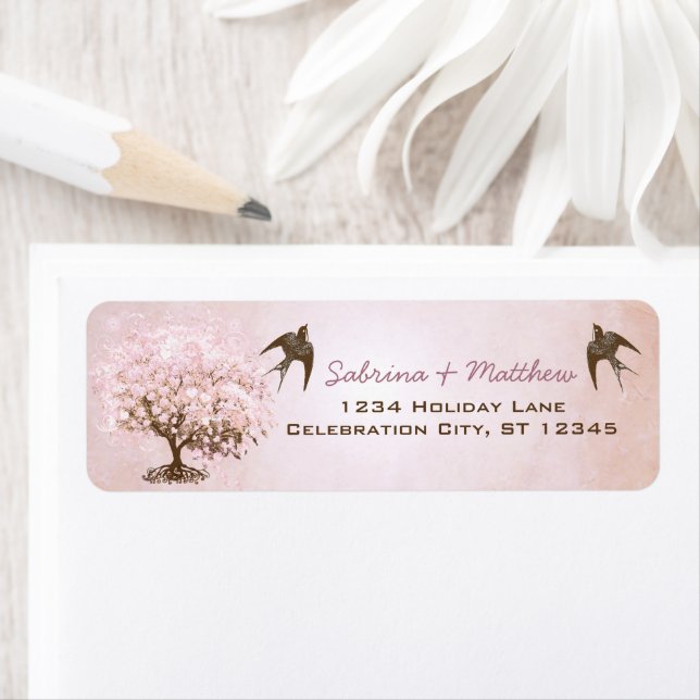 Simply Pink and Chocolate Brown Heart Leaf Tree (Insitu)