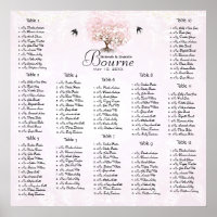Simply Pink Heart Leaf Tree Love Bird Wedding