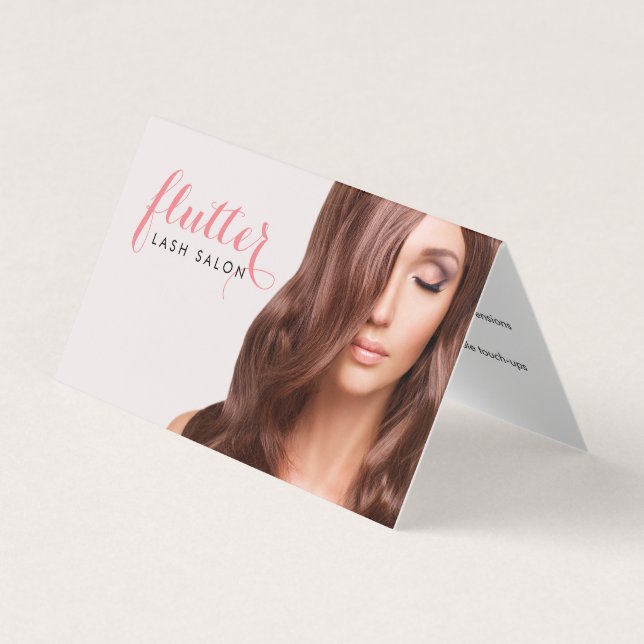 Simply Pink Lash Salon Aftercare Folded Card (Front)