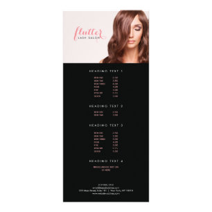 Simply Pink Lash Salon Photo Rack Card
