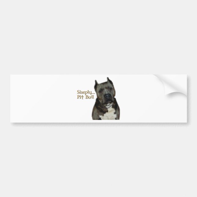 Simply PitBull Bumper Sticker (Front)