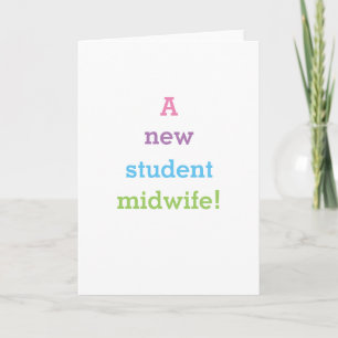 Simply Plain - A New Student Midwife! Card