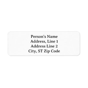 Simply Plain, Custom Address Labels