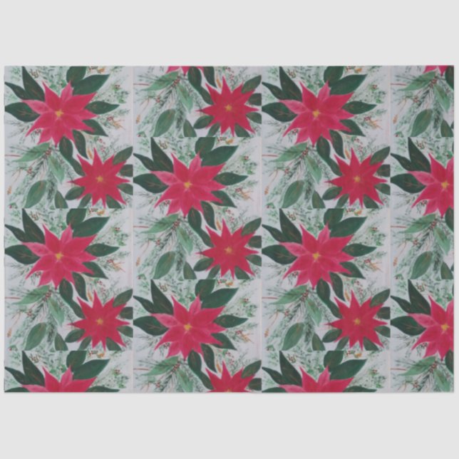 Simply Poinsettia Tissue Paper (Front)