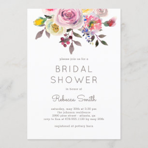 Simply Pretty EDITABLE COLOR Bridal Shower Invite