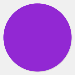 Simply Purple Solid Colour Classic Round Sticker