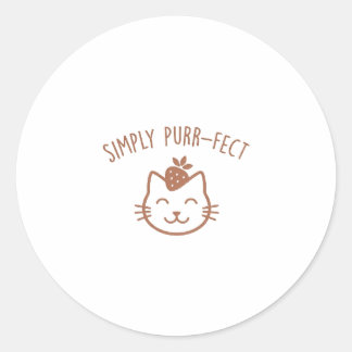Simply Purr-fect Strawberry Cat  Sticker