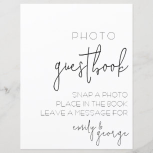 Simply Quaint Photo Guest Book Wedding Sign