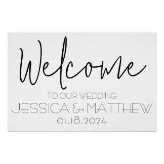 Simply Quaint Wedding Welcome Sign