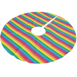 Simply Rainbow Pattern Brushed Polyester Tree Skirt