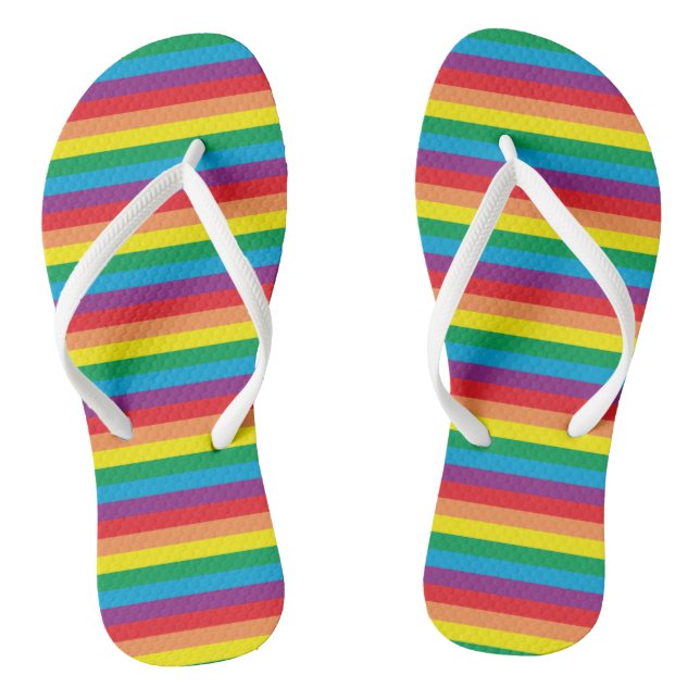 Simply Rainbow Pattern Flip Flops (Footbed)