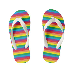 Simply Rainbow Pattern Kid's Flip Flops