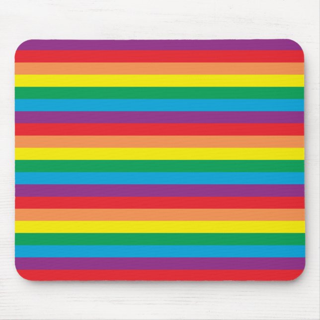 Simply Rainbow Pattern Mouse Mat (Front)