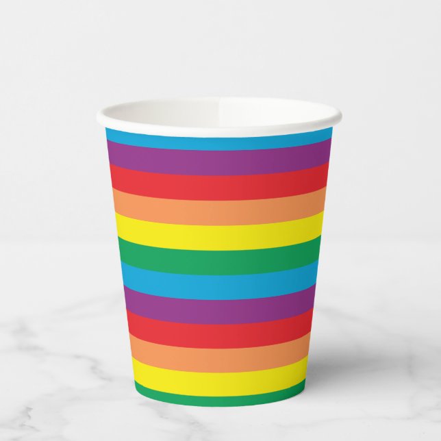 Simply Rainbow Pattern Paper Cups (Left)
