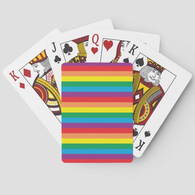 Simply Rainbow Pattern Playing Cards (Back)