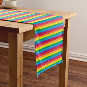 Simply Rainbow Pattern Short Table Runner