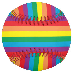 Simply Rainbow Pattern Softball