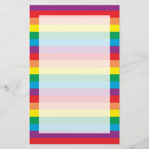Simply Rainbow Pattern Stationery
