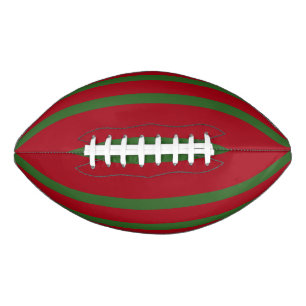 Simply Red and green Merry Christmas pattern American Football