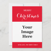 simply red family photo merry Christmas