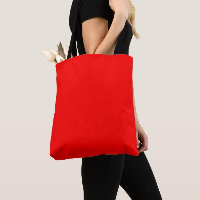 Simply Red Solid Colour Tote Bag (Close Up)