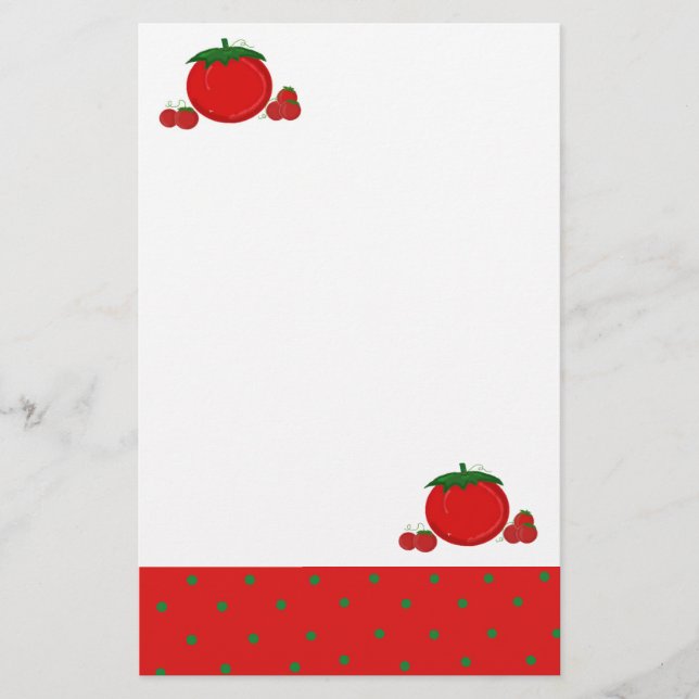 Simply Red Tomatoes Stationery (Front)