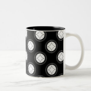 Simply Riveting Mug, Black and White Two-Tone Coffee Mug