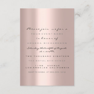 Simply Rose Gold Blush Bridal Sweet 16th Invitation