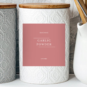 Simply Rosy Minimal Kitchen Pantry Jar Labels