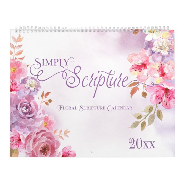 Simply Scripture Floral Calendar (Cover)