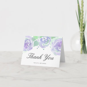 Simply Serene Personalised Thank You Note Card
