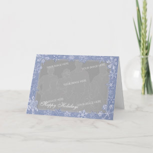 Simply Snowflake Art Personalise Photo Frame Opt 1 Holiday Card