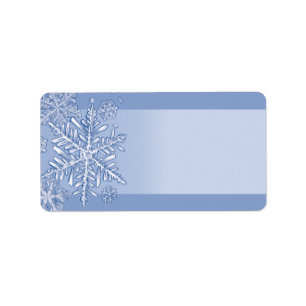 Simply Snowflakes Blank Address Labels