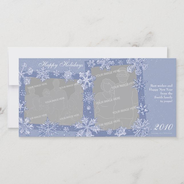 Simply Snowflakes Personalised Double Photo Card 1 (Front)