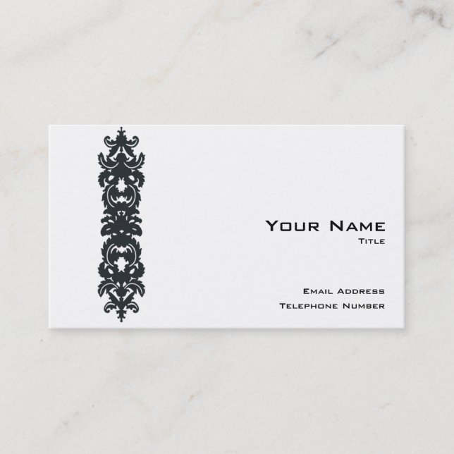 Simply Sophisticated Business Card w/ QR Code V (Front)