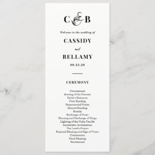 Simply Splendid EDITABLE COLOR Wedding Program Programme