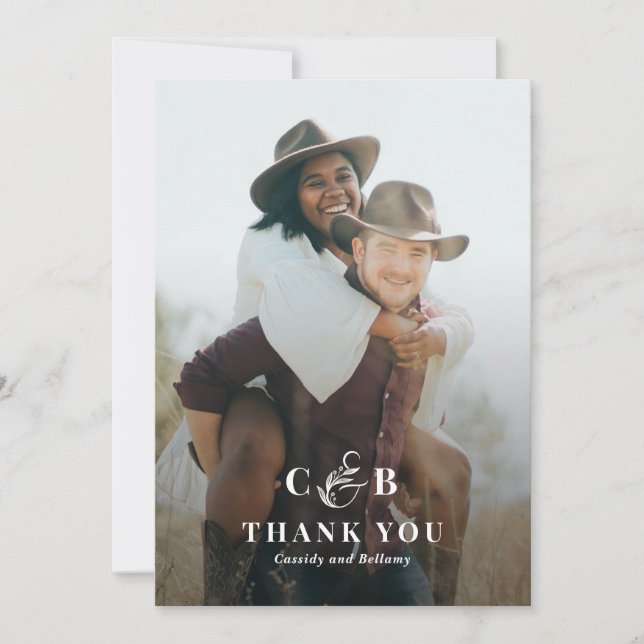 Simply Splendid Flat Thank You Note Card (Front)