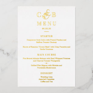 Simply Splendid REAL FOIL Elegant Menu Card