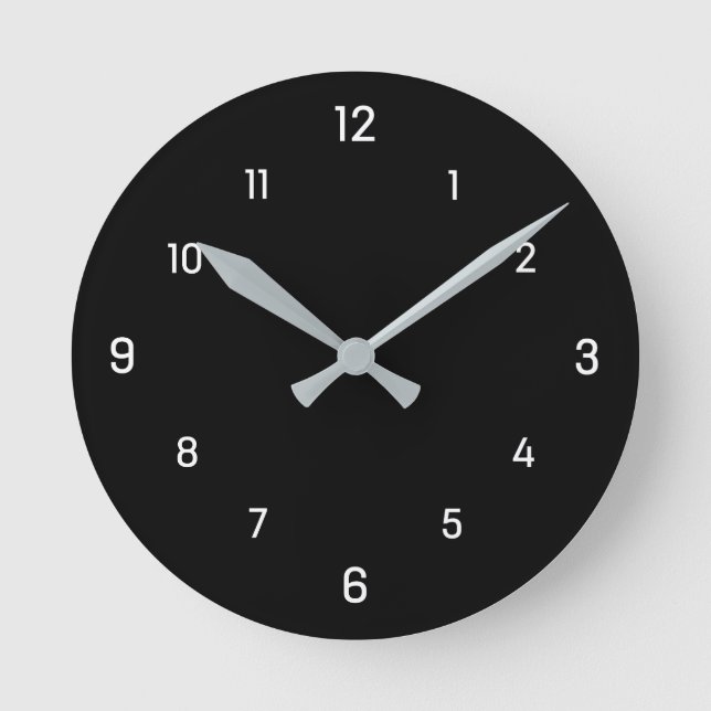 Simply square dials wall clock with white dials (Front)